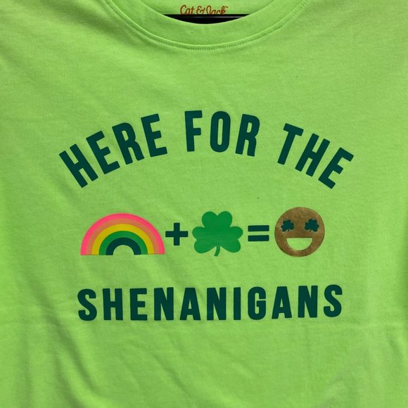 Cat & Jack girls t-shirt green size XL (14-16) - Picture 6 of 7